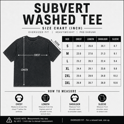Subvert Washed Tee — Limited Edition